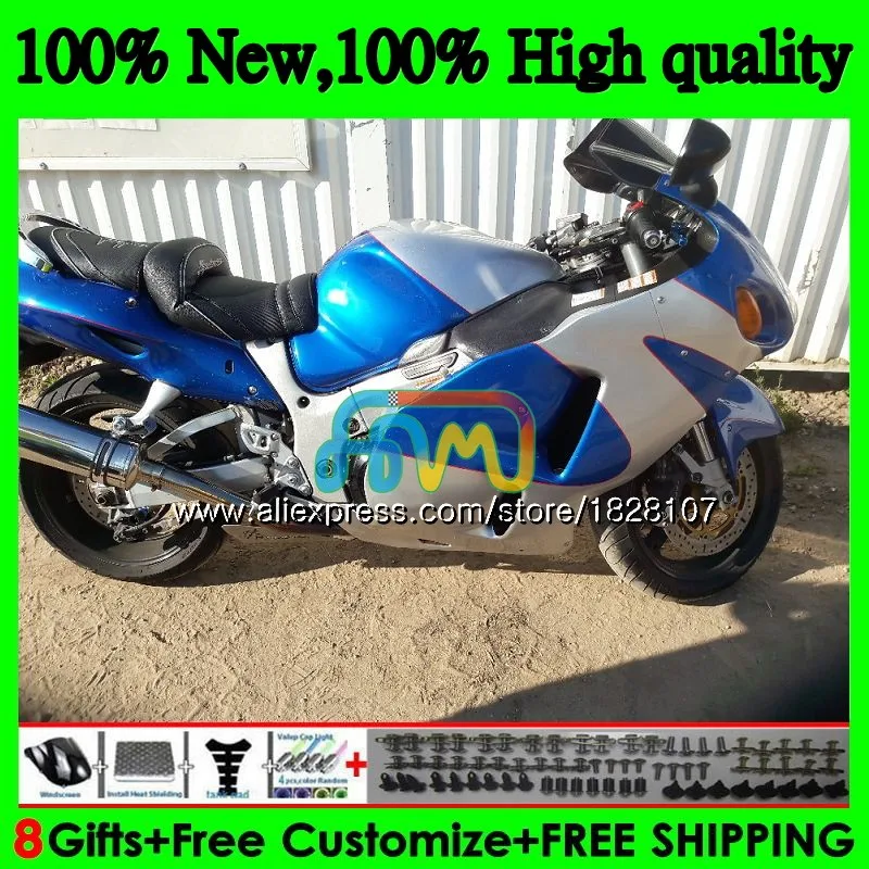 GSXR 1300 для SUZUKI Hayabusa GSXR-1300 2002 2003 2004 2005 2006 2007 синий белый 49BS. 131 GSXR1300 96 02 03 04 05 06 07 обтекатель