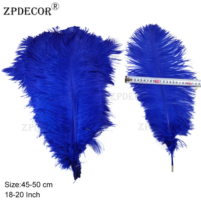 ZPDECOR 18 20 дюймов 45 50 см стандартное страусиное перо для изготовления ювелирных