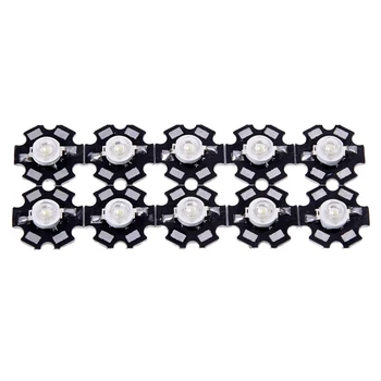 

Fashion 10pcs 3W High Power Star LED Light Lamp Bulb (Green)--Great for Making Light Sources for Video Camera, Fish Tank, Decora