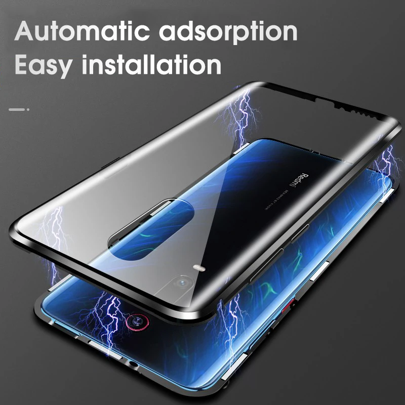 Двухсторонний Магнитный Стекло+ чехол Покофон Ф1 pocophone f1 чехол защищающий телефон чехол for Xiaomi Pocophone F1 закаленное стекло задняя+ передняя чехол для сяоми ми Покофон Ф1 for Xiaomi mi POCO F1 чехол