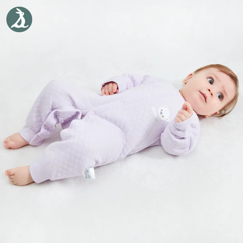 

Baby Romper Spring Autumn Winter Quilted Baby Air Cotton Onesie Clothes for Babies Dissection Newborns Long Sleeve Crawling Clot