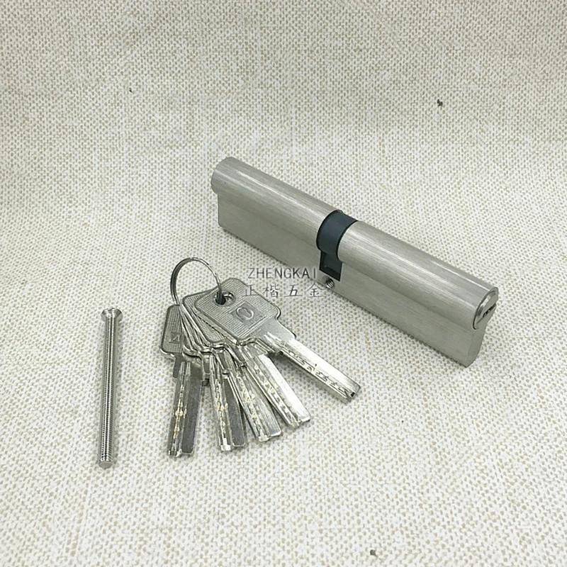 Все латунный открытый двери окна безопасности 100 мм цилиндр гостиная замок ручка индивидуальный латунный ключ