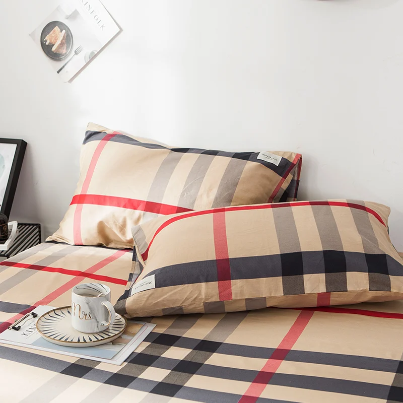 a pair bohemian buffalo plaid cotton pillow cover print multicolor classic pillowcover home bed sleep free shipping 48*74cm