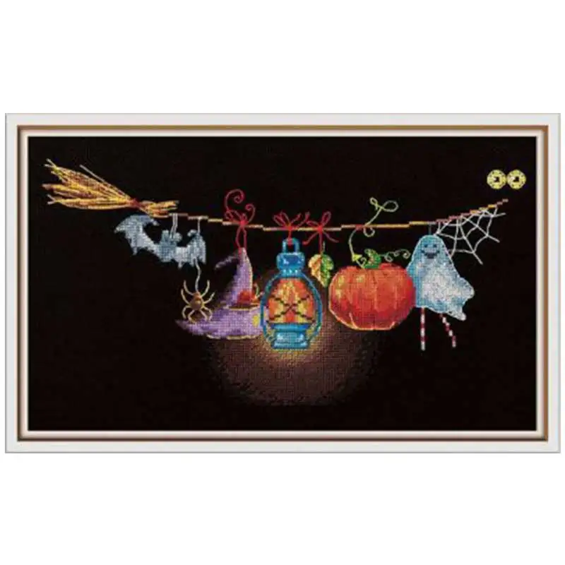 Halloween magic lights patterns Counted Cross Stitch 11CT 14CT DIY wholesale Chinese Kit Embroidery Needlework Sets | Дом и сад