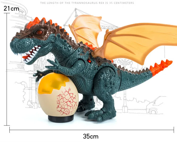 Электрический тираннозавр модель динозавра с освещением музыка ходьба модель животного игрушка для детей