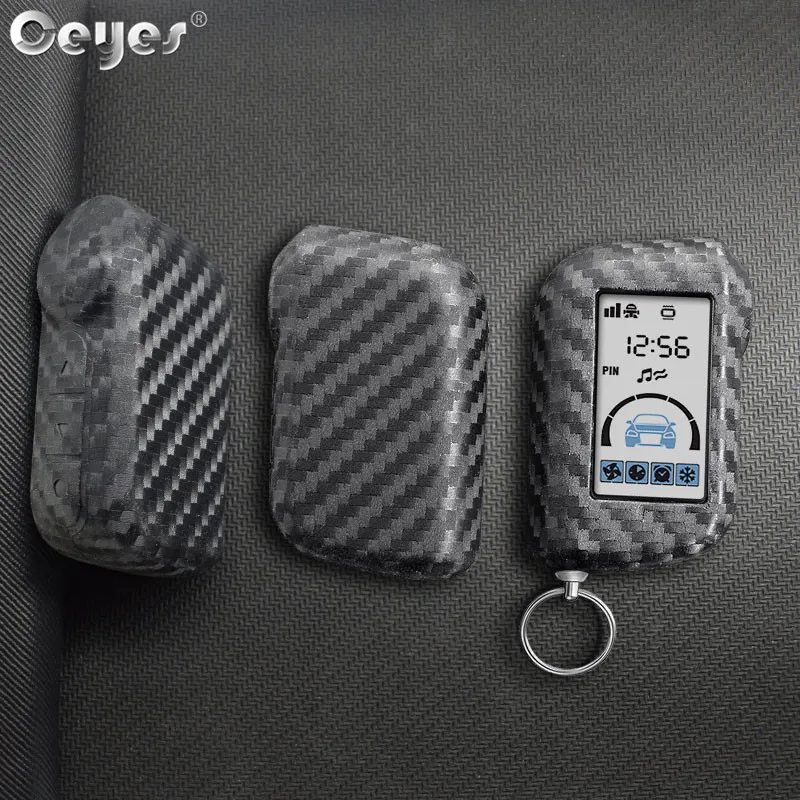 Carbon fiber Case key case cover key case car key shell For Starline A93 A63 A39 A36 A69 A96 A66 Car 2 Way Alarm Remote Sensor Control LCD Key Cover Accessories
