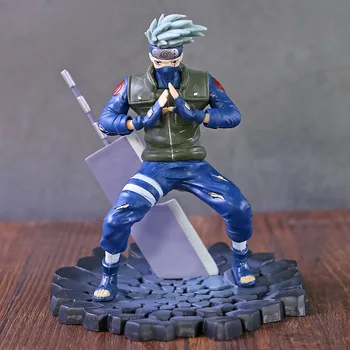 

Naruto Dragon Bomb Ninjutsu Sharingan Copy Kakashi Figure Momochi Zabuza sword kakshi Figurines Toy Model