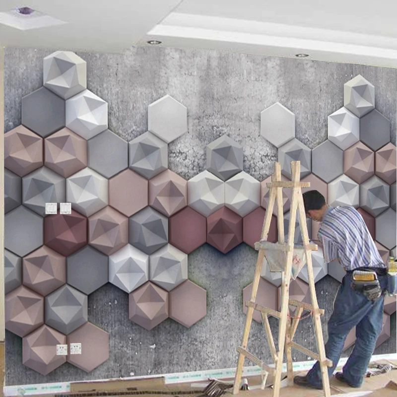 Бесшовные настенные 3D-обои на заказ для гостиной и телевизора абстрактное