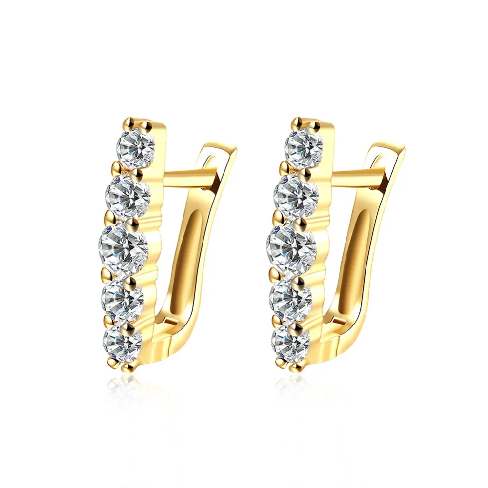 

C896 Wholesale Luxury 925 Sterling silver Earrings Flash Colorful CZ Zircon Ear Studs with 925 stamp Earrings Women Cheap brinco