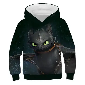 

NEW Unisex How to Train Your Dragon Toothless Cosplay Costume 3D Print Hoodies Sweatshirt for kids boys and girl 2020