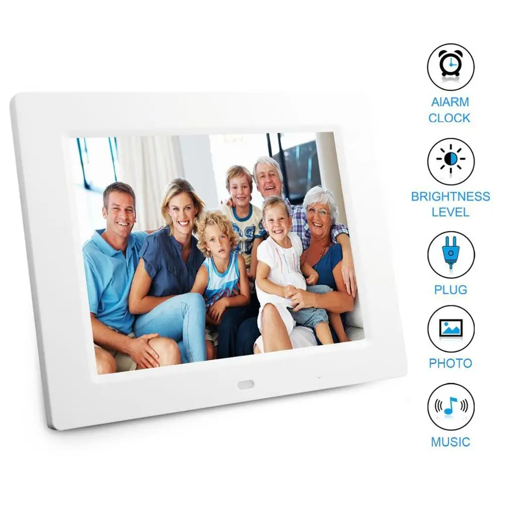 8 дюймовый ЖК дисплей цифровые часы Календарь Дата День Время авто затемнение