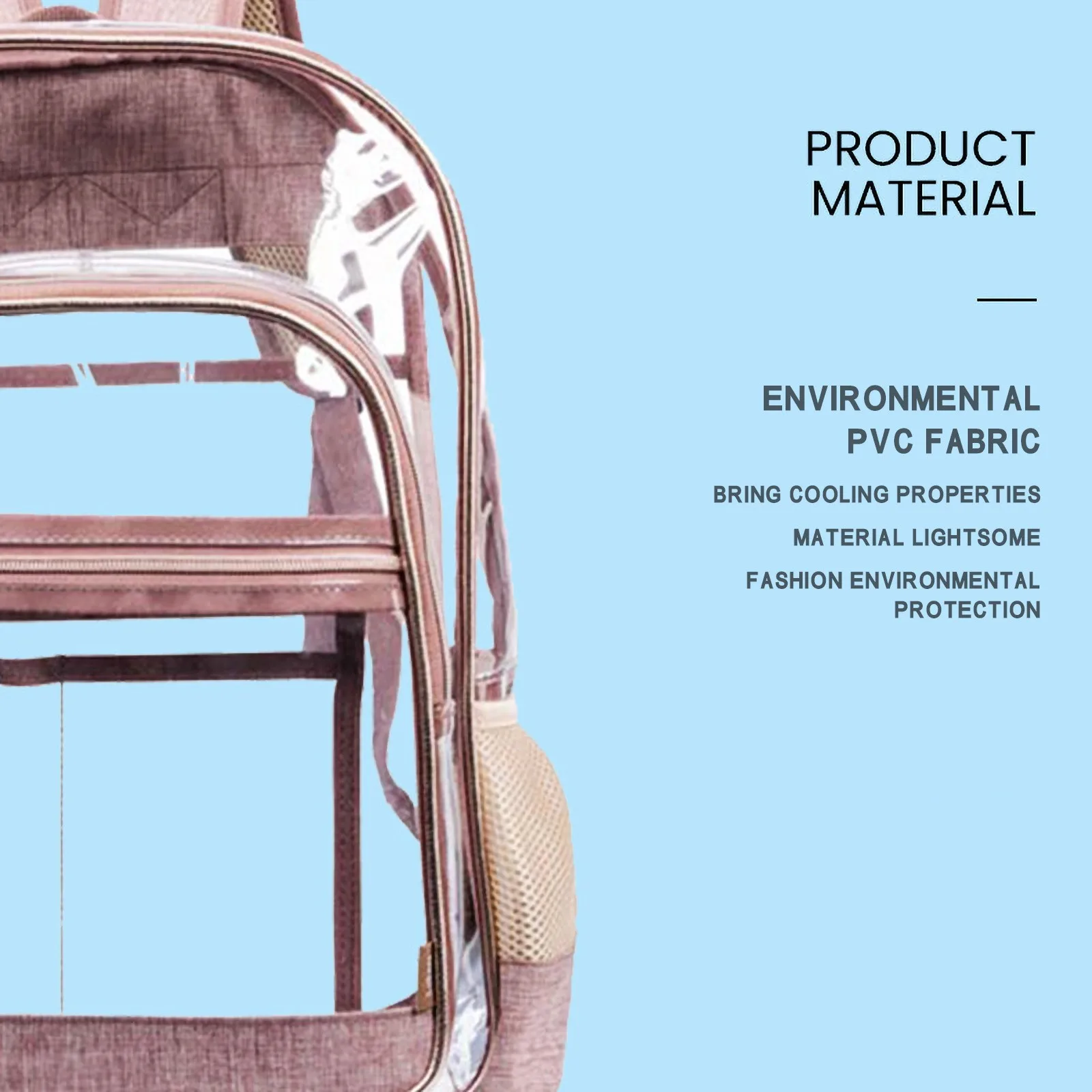 PVC Transparent Backpack Bag Fashion Waterproof Student School Bags Jelly Travel Beach Swimming Kit Bag For Men Women Rucksack