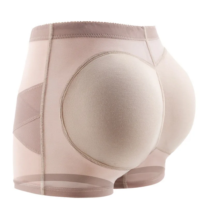 Sexy Women's Padded Butt Lifter Panties Booty Cross-Elastic Mesh Knickers Hip Enhancer Buttock Fake Butt Briefs Shapewear