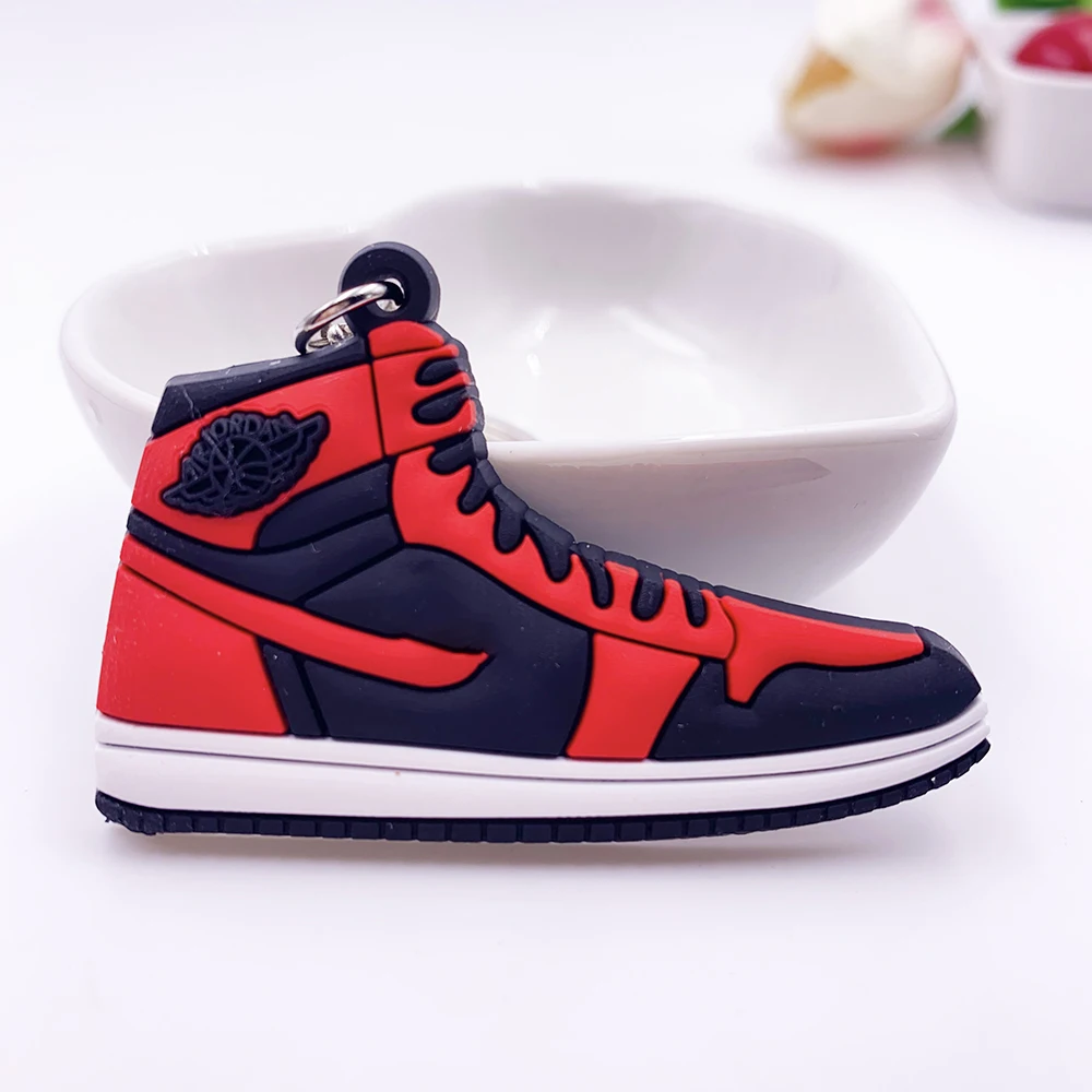 Милый брелок для ключей Mini Jordan1, брелок для обуви, подарок для женщин, мужчин и детей, модный брелок Max 1, баскетбольные кроссовки Porte Clef - Цвет: K0078-27