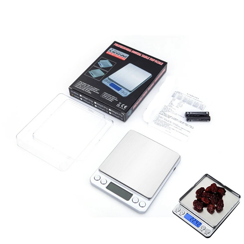 0.01/0.1g Precision LCD Digital Scales 500g/1/2/3kg Mini Electronic Grams Weight Balance Scale For Tea Baking Weighing Scale