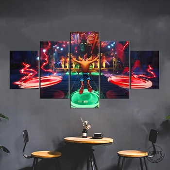 

Crash Bandicoot 4 Its About Time Game Poster Artwork Canvas Wall Art Painting for Living Room Wall Decor-Unframed