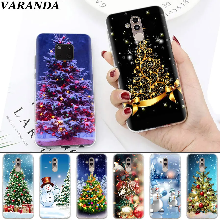 

New Year Gifts Christmas Tree Soft case for Huawei Mate 20 10 Pro Mate 20 30 Lite P30 P20 P10 Lite Silicone TPU Cover Capa