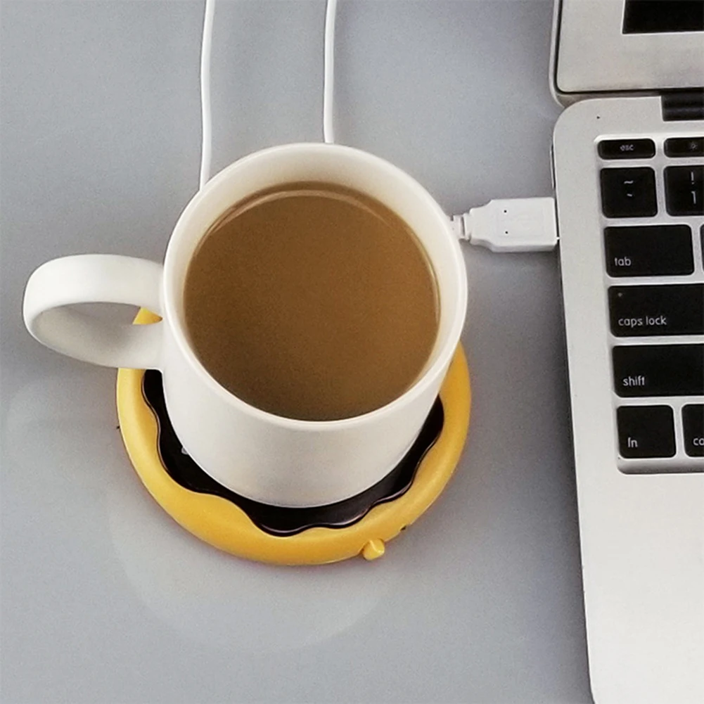 Симпатичная форма пончика USB нагревательная теплоизоляция кофейная чашка кружка коврик-грелка коврик