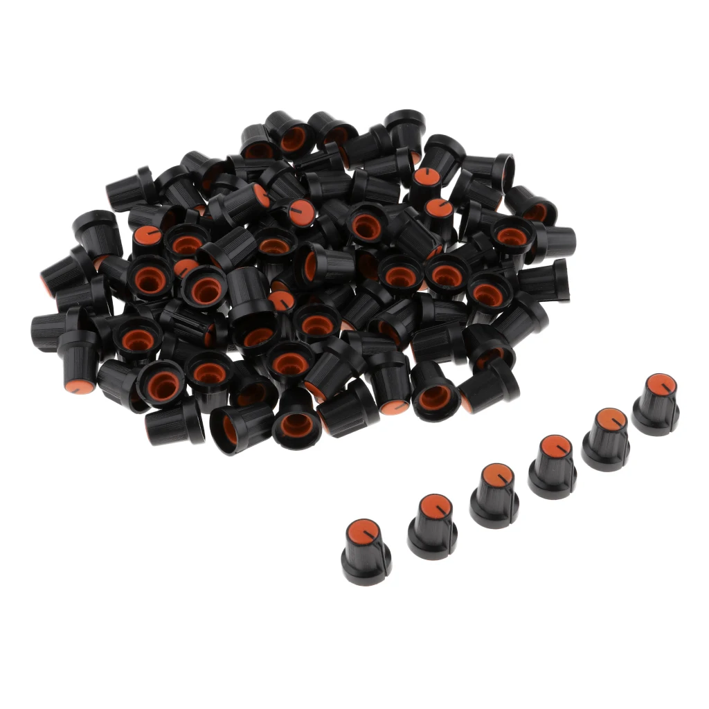 

100 Pieces 6mm Plastic Potentiometer Control Volume Knobs Mini Cap