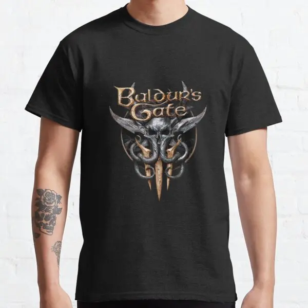 Футболка Baldur s Gate 3 Мужская хлопковая рубашка повседневная с принтом в уличном