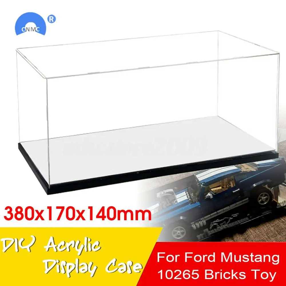 DIY Acrylic Display Case Box for LEGO Creator 10265 Ford Mustang Bricks Toy 