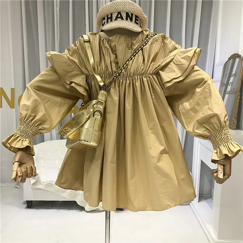 

Vintage Designer Blouses Oversize High Quality Shirt for Woman Moda Mujer 2019 Ropa Long Sleeve Women's Blouse Fall Autumn