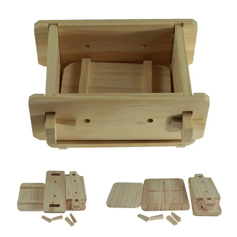 

Hot Sale Tofu Mold Small Cooking Accessories Press Box Home Kitchen Tools Diy Removable Wooden Restaurant Handmade Maker