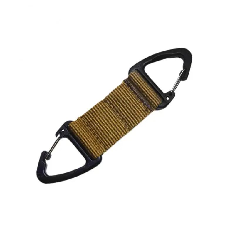Carabiner Tactical Nylon Webbing Backpack Buckle Double Point Triangle Buckle Mountaineering Two-way Quick Hanging Key Chain