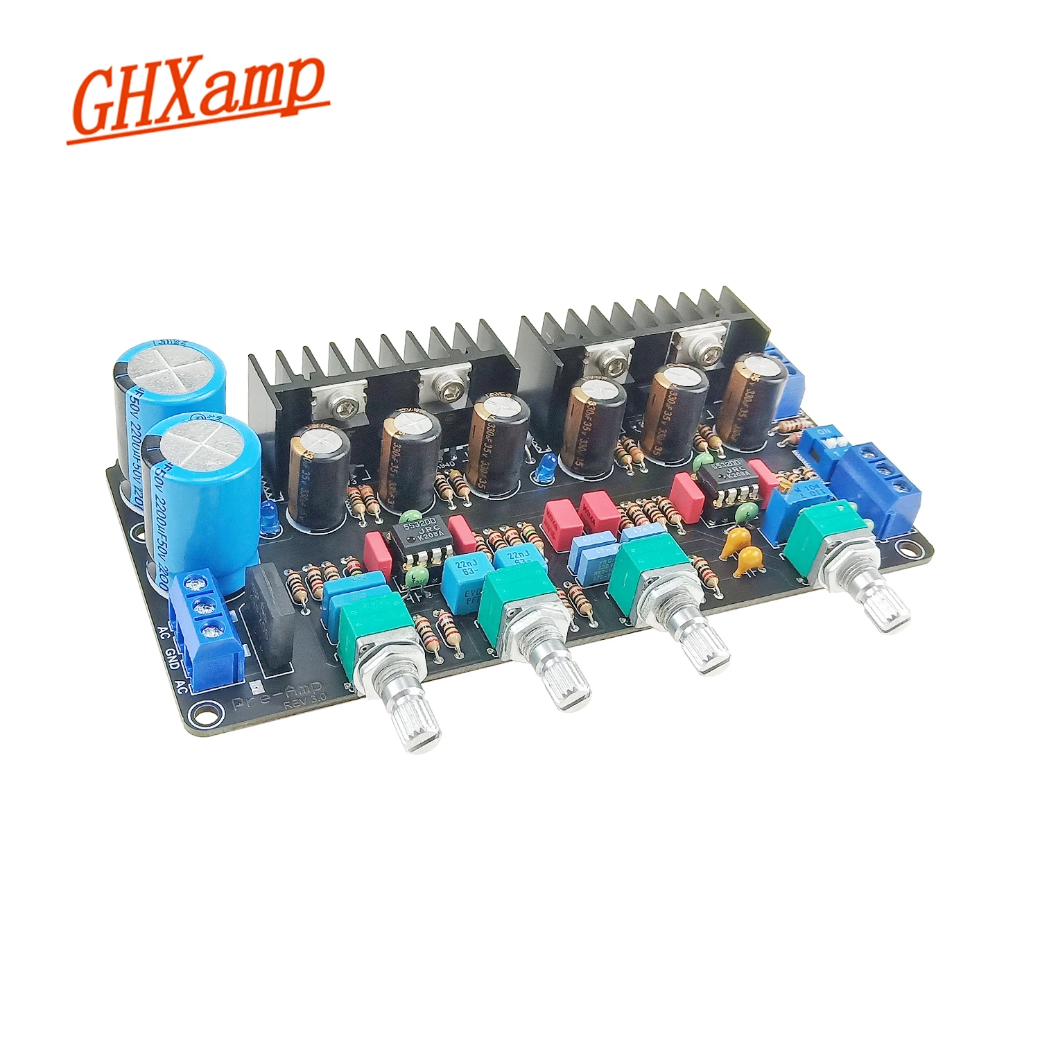 GHXAMP Hifi Audio Preamplifier JRC5532DD Opamp Preamp Amplifier Tone