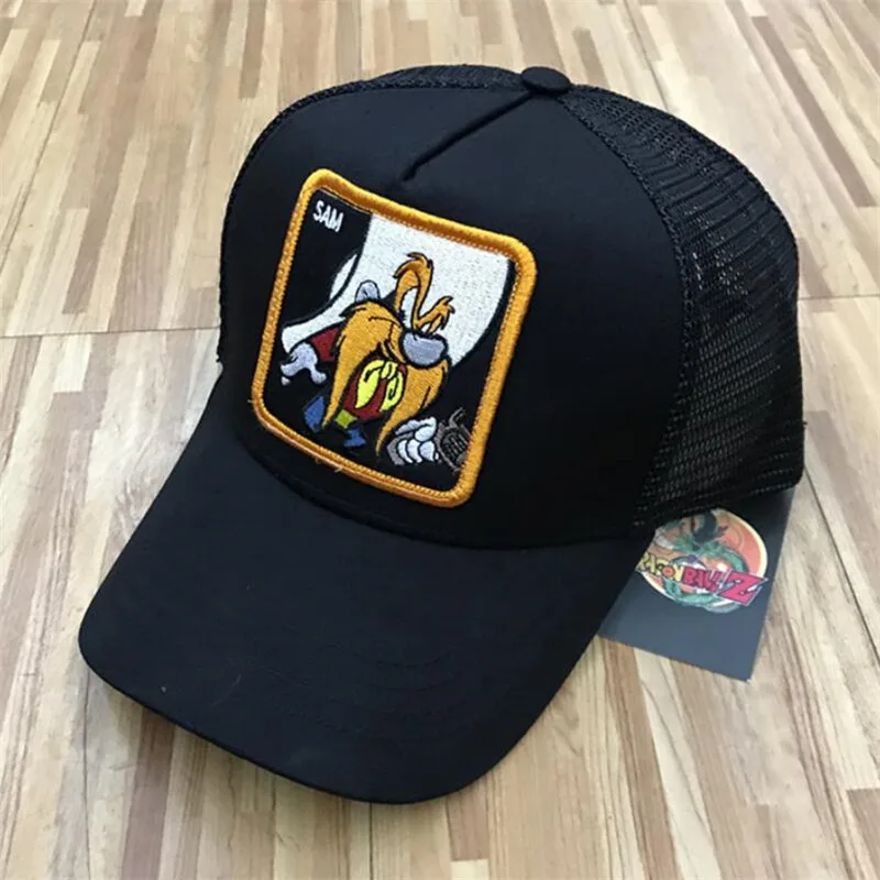 Горячая Мода вышитые бейсболки женские мужские животные сетки бейсболка