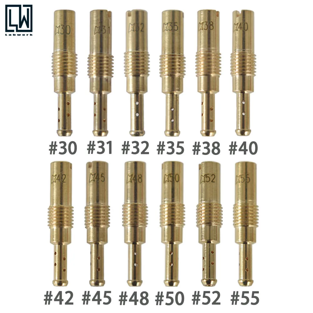 Nuovo Set 12 Pezzi Jet Lento/Pilota Per Pwk Keihin Oko Cvk 30,31,32,35,38,40,42,45,48,50,52,55