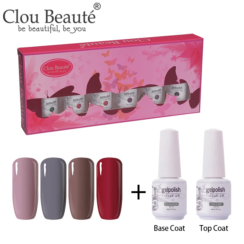 Clou Beaute набор Подарочная коробка из 6 штук Гель-лак для ногтей 85 цветов для ногтей замачиваемый УФ светодиодный маникюрный лак Vernis полуперманентный - Цвет: ZH32