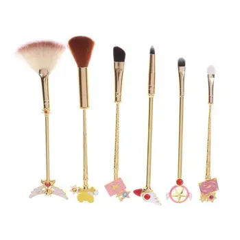 

Fashion Makeup Brushes 8 PCS Metal Handle Cosmetic Brush Professional Brushes Set Portable Makeup Accessories