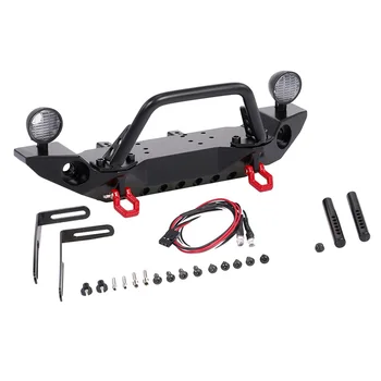 

Metal Front Bumper with Led Lights for 1/10 RC Crawler Axial SCX10 90046 SCX10 III AXI03007 TRAXXAS TRX4 TRX-4