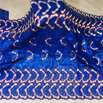 

New arrival Blue african BAZIN riche fabric with Embroidery lace african Guinea Brocade cotton fabric 27L071237