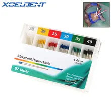 10 коробок/2000 шт. стоматологические абсорбирующие бумажные точки продукты стоматолога 0,02 конический Стоматологический материал