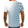 2022 new summer casual men's T-shirt 3D lattice Harajuku tops three-dimensional spiral T-shirt O-neck shirt plus size streetwear ► Photo 2/6