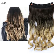 Xuanguang encaracolado grampo em uma parte extensões de cabelo preto marrom loira real natural sintético um pedaço cabelo