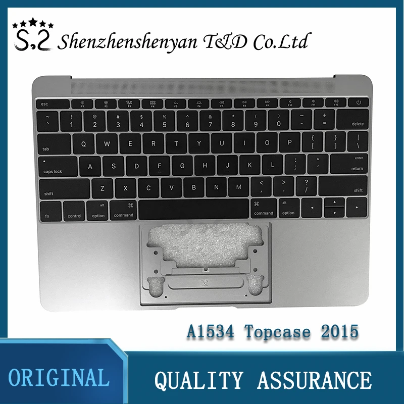 

Оригинальный 12-дюймовый чехол для ноутбука A1534 для Macbook 12 дюймов A1534, Клавиатура США с подсветкой, верхний чехол с упором для рук 2015, серый, золотой, серебряный