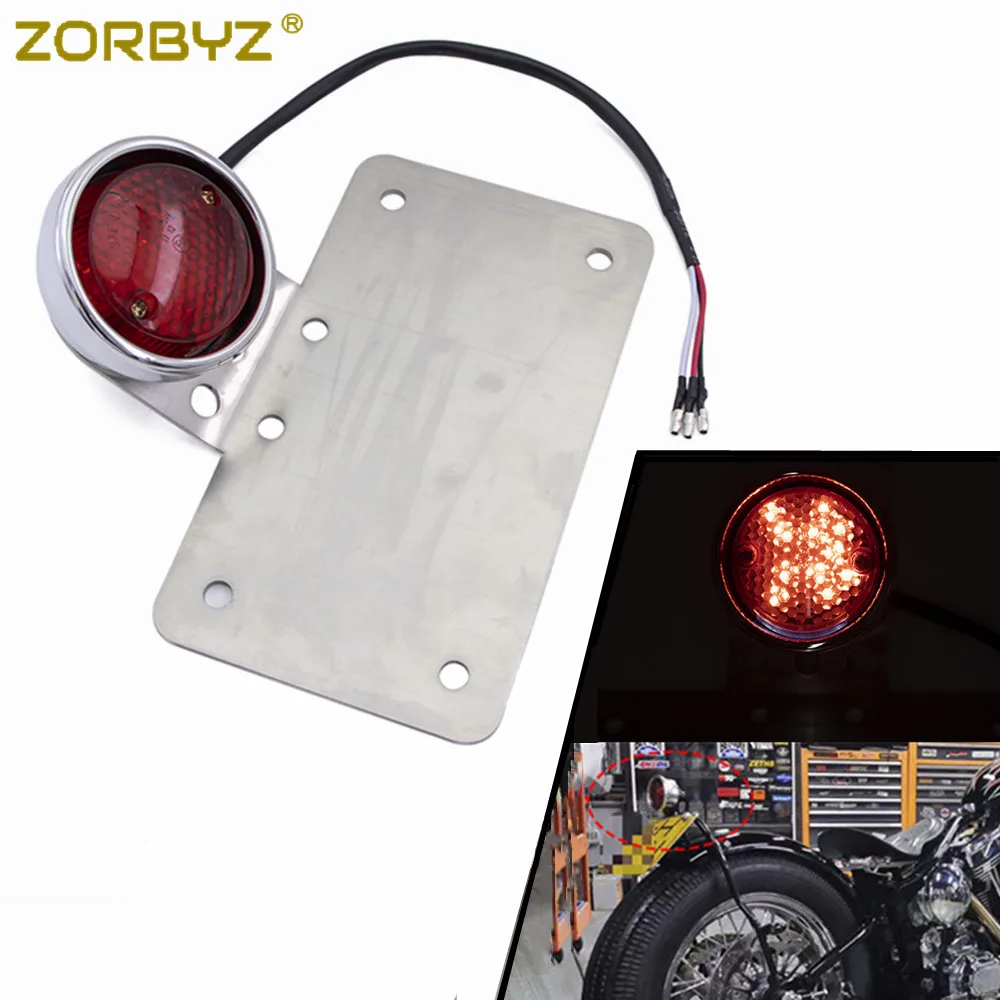 ZORBYZ 1X задний стоп светильник для мотоцикла Кронштейн номерного знака Harley Chopper Bobber