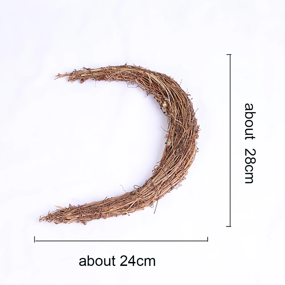 Wedding Moon Wreath Decorations Hawaiin Party Supplies DIY Home Decor Natural Rattan Wreath Frame Christmas Wreaths Decoration Wedding Moon Wreath Decorations Hawaiin Party Supplies DIY Home Decor Natural Rattan Wreath Frame Christmas Wreaths Decoration