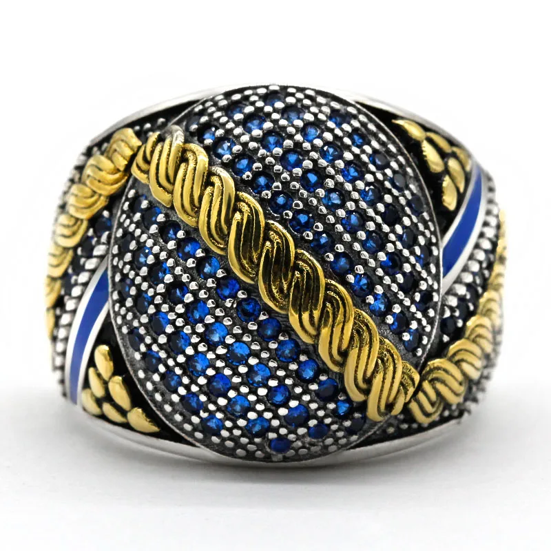 

925 Sterling Silver Ring for Men Zircon Stone Jewelry Fashion Vintage Gift Mens Rings Anniversary Lover Gift