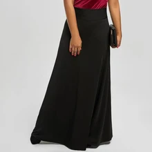 Женская свободная макси юбка Осенняя мода эластичная талия плотная плиссированная юбка винтажная элегантная длинная юбка с высокой талией jupe femme