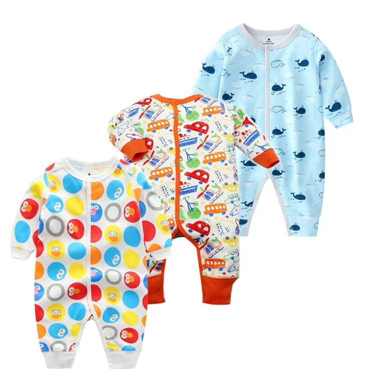 3PCS/Lot Spring Autumn Baby Romper Cotton Newborn Baby Clothes Long Sleeve Baby Girl Clothing Cartoon Jumpsuit Infant Clothes