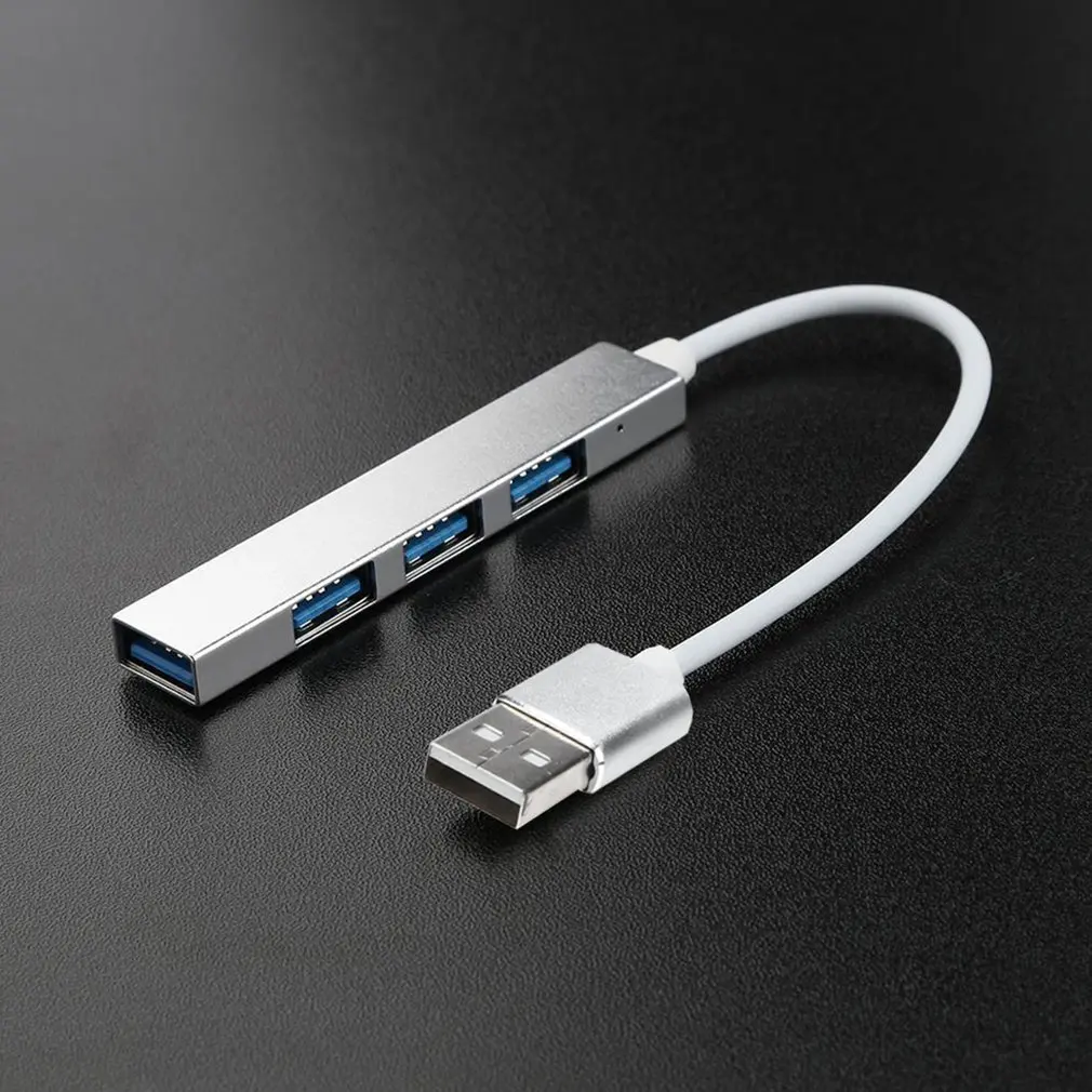 Мульти USB 3,0 концентратор 4 порта Высокоскоростной тонкий компактный расширительный портативный разветвитель для Mac ноутбука ПК мини usb-хаб