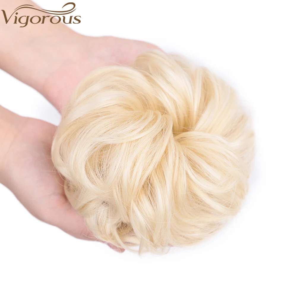 

Vigorous Synthetic Curly Hair Chignons Elastic Scrunchie Extensions Hair Ribbon Ponytail Hair Bundles Updo Hairpieces Hair Buns