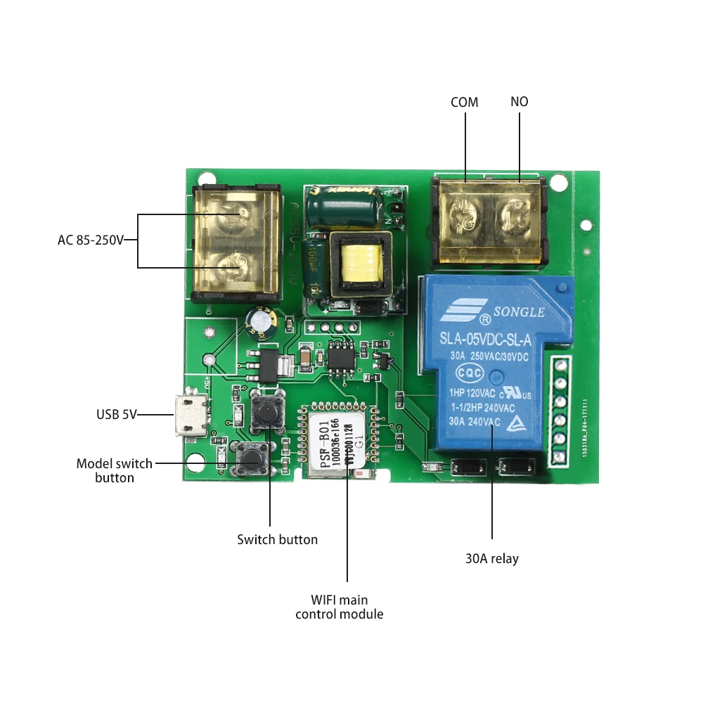 EWeLink AC85-250V 30A Wifi переключатель беспроводной релейный модуль умный дом автоматизация модули приложение переключатель управления для Alexa Google Home