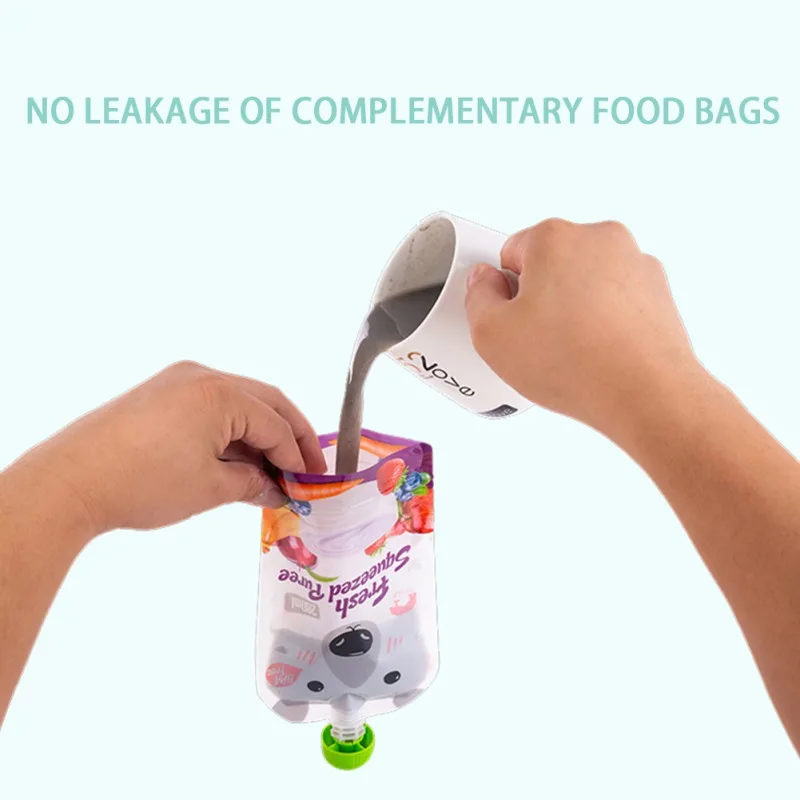 8 Pcs/pack or 1 Pcs Baby Food Squeeze Storage Pouches 30/100/200ml BPA Free Feeding High Quality Convenient Food Storage Bag