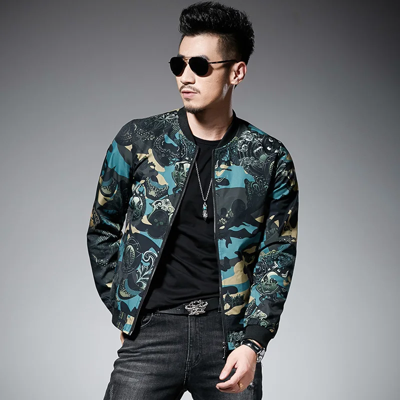 Мужская куртка с зеленым принтом, Campera De Hombre Jaqueta Masculina Motoqueiro, винтажная ветровка, куртки, Мужская осенняя куртка, 5xl - Цвет: Черный