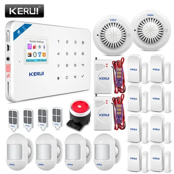 

KERUI WIFI GSM Burglar Security Alarm System PIR Motion detector Door Sensor Alarm Detector Alarm